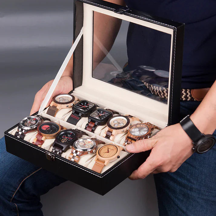 10 Grid Watch organzier in best quality leather material.