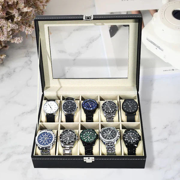 10 Grid Watch organzier in best quality leather material.