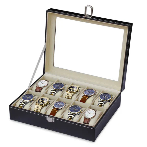 10 Grid Watch organzier in best quality leather material.