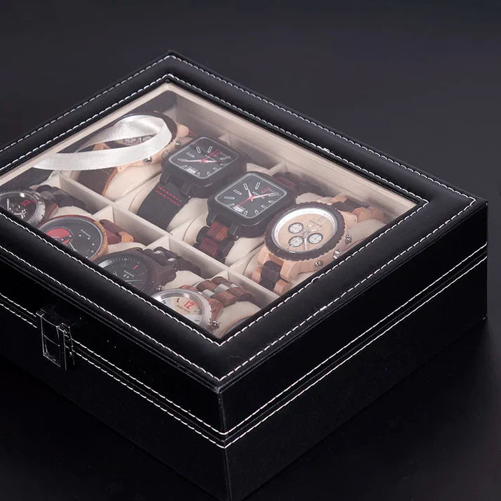 10 Grid Watch organzier in best quality leather material.