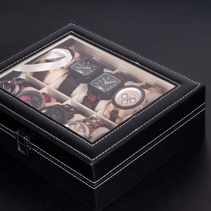 10 Grid Watch organzier in best quality leather material.