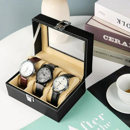 3 Grid Watch organzier in best quality leather material.