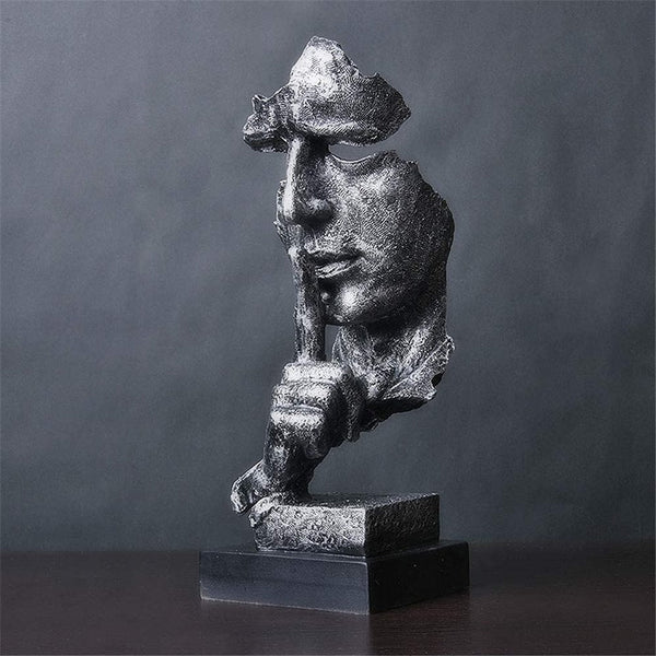 Abstract Face Sculpture Table Decor - Modern Art Resin Statues