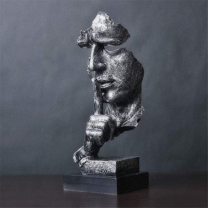 Abstract Face Sculpture Table Decor - Modern Art Resin Statues