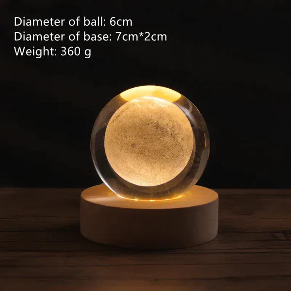 Cloud Moon Astronaut Series Luminous Crystal Ball