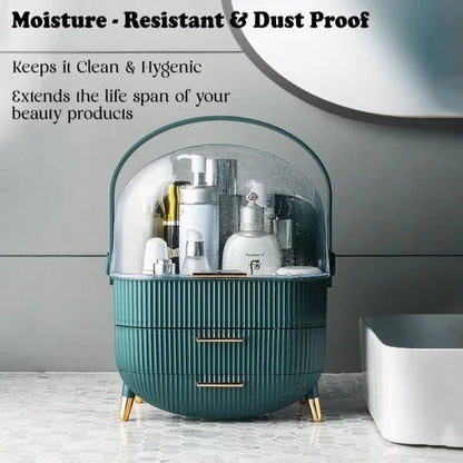 Large Capacity Cosmetic Organizer With Brush Holder