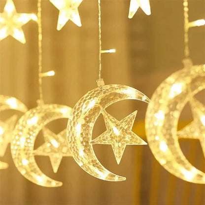 Crescent Moon Curtain Lights 10ft curtain light