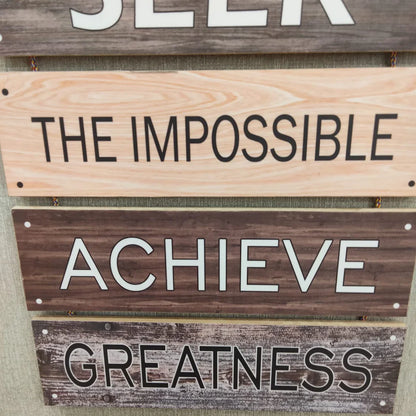 Dream Seek Achieve Motivational Wall Hanging - Wall Decoration
