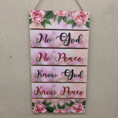 Faith in God Inspirational Wooden Wall Hanging