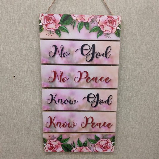 Faith in God Inspirational Wooden Wall Hanging