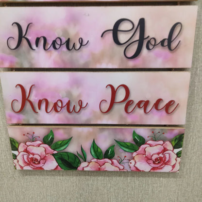 Faith in God Inspirational Wooden Wall Hanging