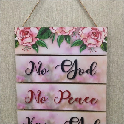 Faith in God Inspirational Wooden Wall Hanging