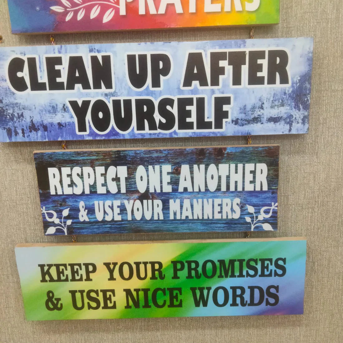 Family Rule Wall Hanging- wall decoration quotes