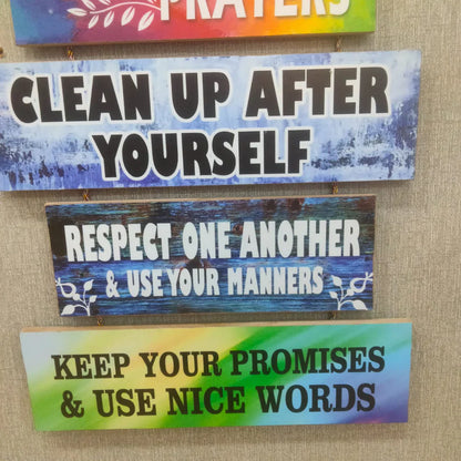 Family Rule Wall Hanging- wall decoration quotes
