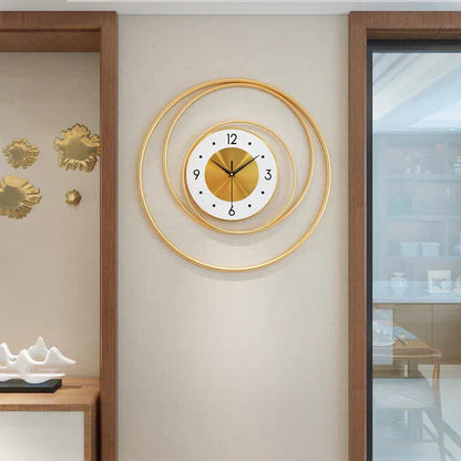 Imported Metallic Orbial look Golden wall Clock