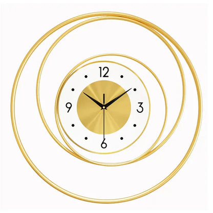 Imported Metallic Orbial look Golden wall Clock