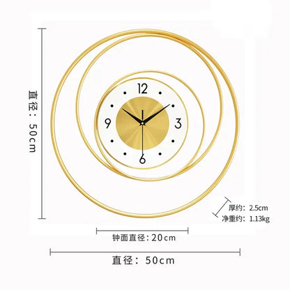 Imported Metallic Orbial look Golden wall Clock