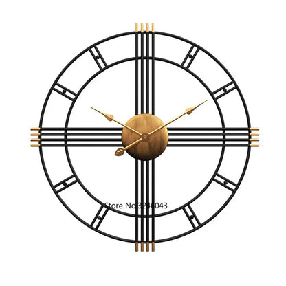 Imported Metallic Wall Clock black and golden Touch