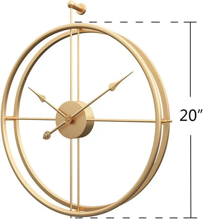 Imported Metallic Golden and Black color wall Clock