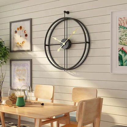 Imported Metallic Golden and Black color wall Clock