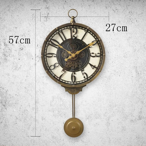 Imported gearing look pendulum clock