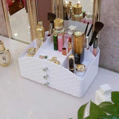 Jewelry plus cosmetic organizer