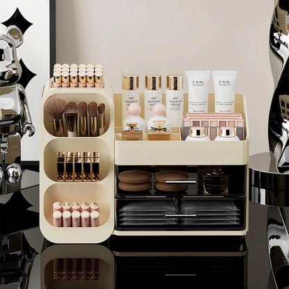 Large Capacity Countertop Makeup Organizer with Drawers