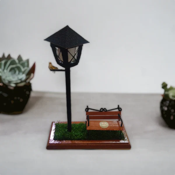 Led street Street lamp with chair