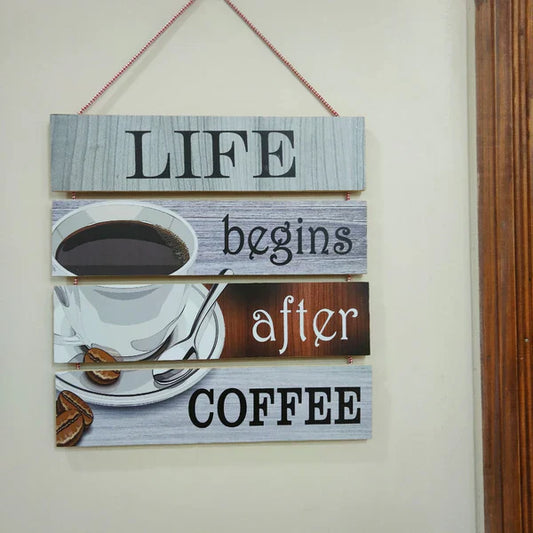Life Begins After Coffee Wall Hanging