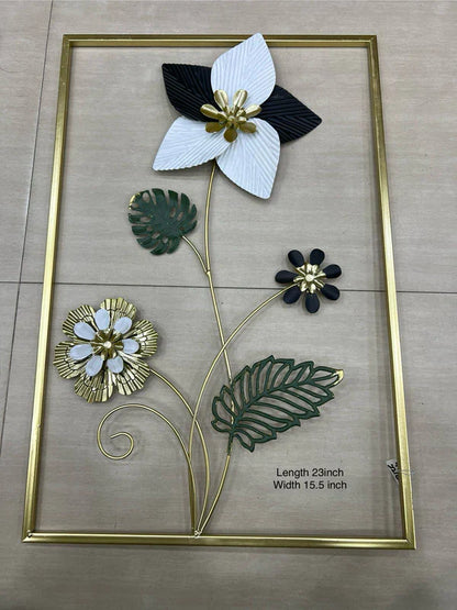 3D Metal Flower Frame Wall Art