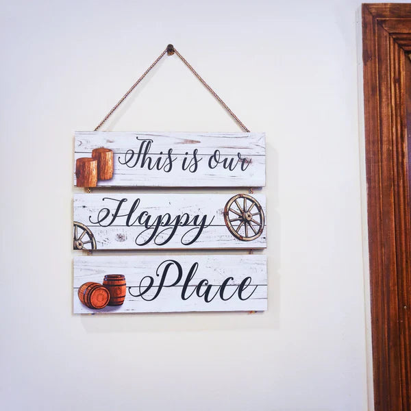 This is our happy place wooden step hanging home decoration hanging