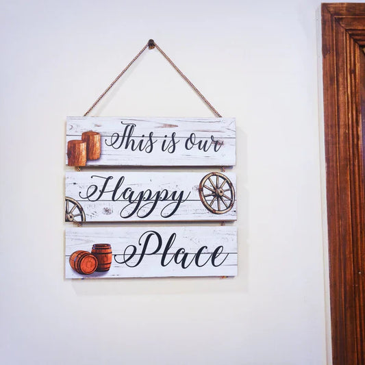 This is our happy place wooden step hanging home decoration hanging