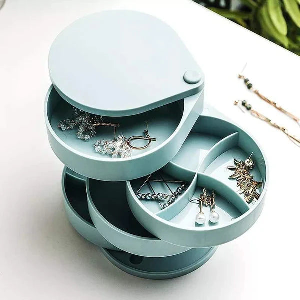 Portable 4 layer jewellery organizer