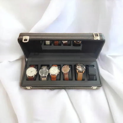 Premium Quality 6 grid PU leather watch display box or watch organizer