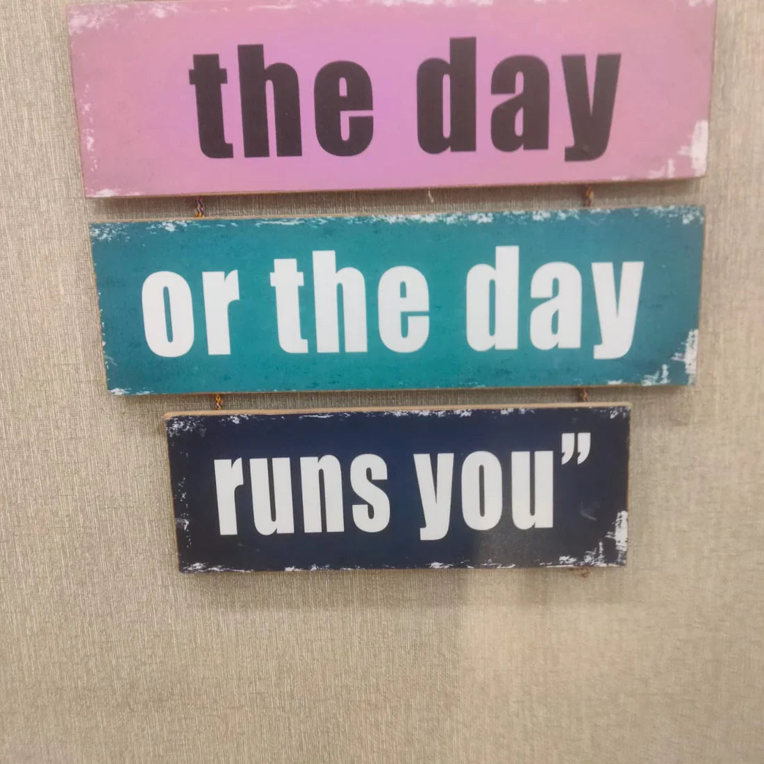 Run the Day Motivational Wall Hanging
