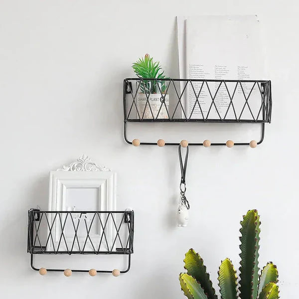 Two in one metallic organizer and key chain holder