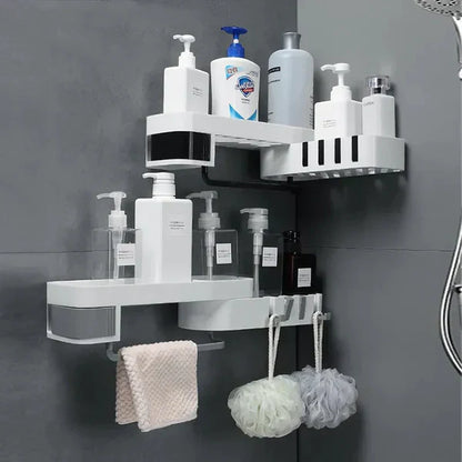 Wall mounted multi purpose shelf for bathroom and kitchen
