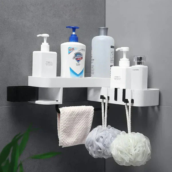Wall mounted multi purpose shelf for bathroom and kitchen
