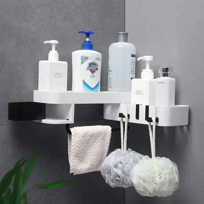 Wall mounted multi purpose shelf for bathroom and kitchen