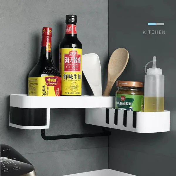 Wall mounted multi purpose shelf for bathroom and kitchen