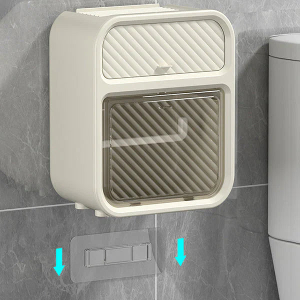 Wall mounted tissue holder and storage organizer