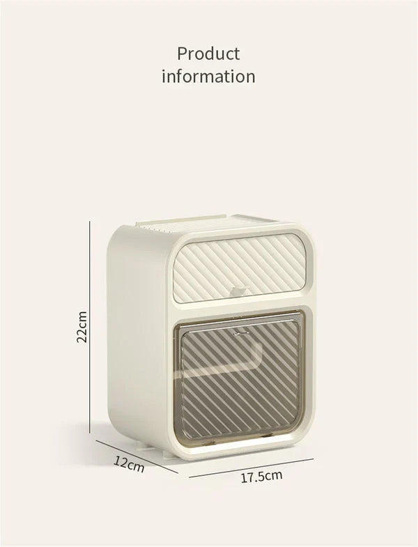 Wall mounted tissue holder and storage organizer