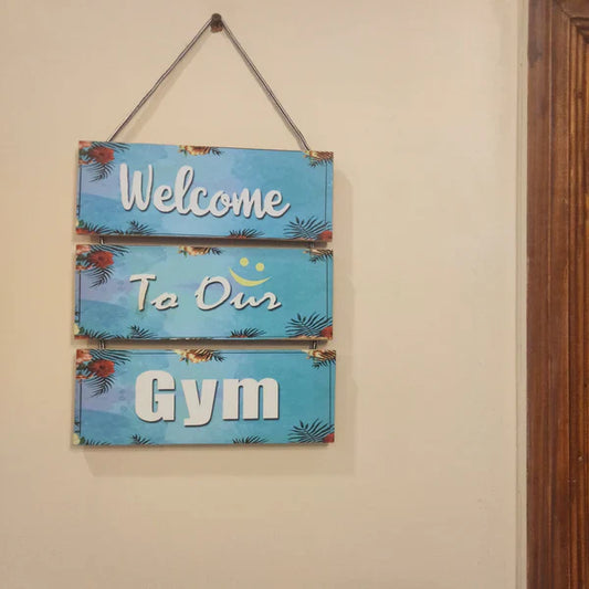 Welcome to Our Gym Wall Quotaiton Hanging Gym related wall hanging