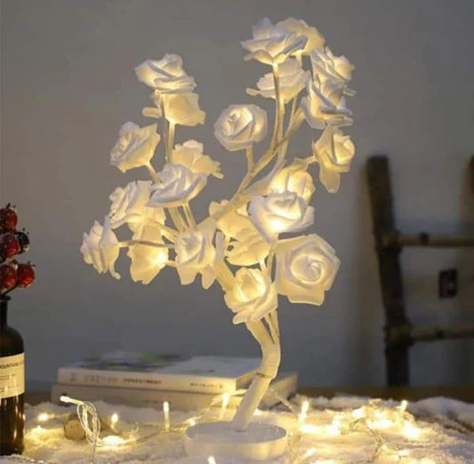 White Rose Flower Lamp