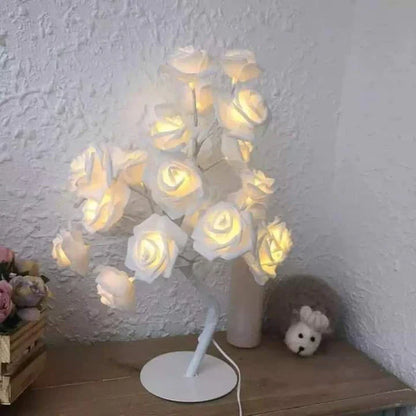White Rose Flower Lamp