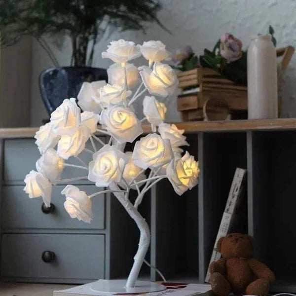 White Rose Flower Lamp