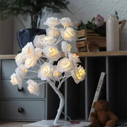 White Rose Flower Lamp