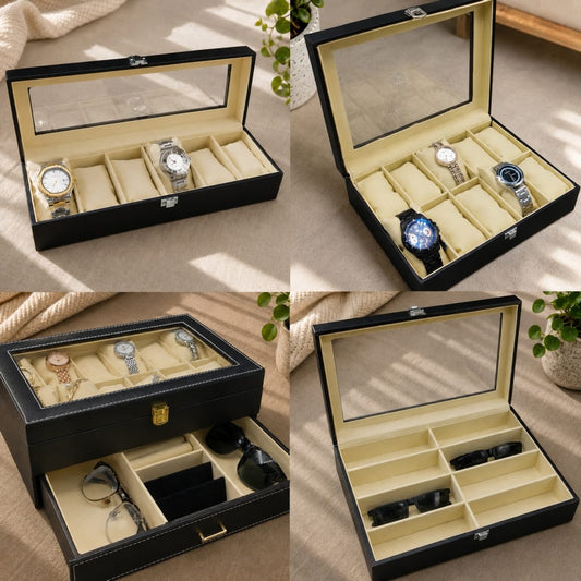Watch and Jewellery organzier in best quality leather material.