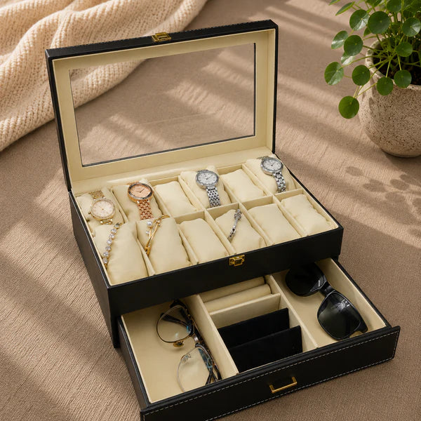 Watch and Jewellery organzier in best quality leather material.