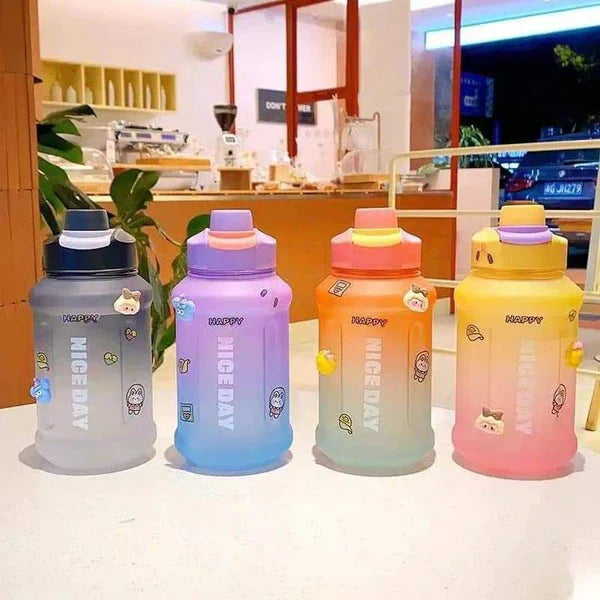Colorful plastic body water bottle